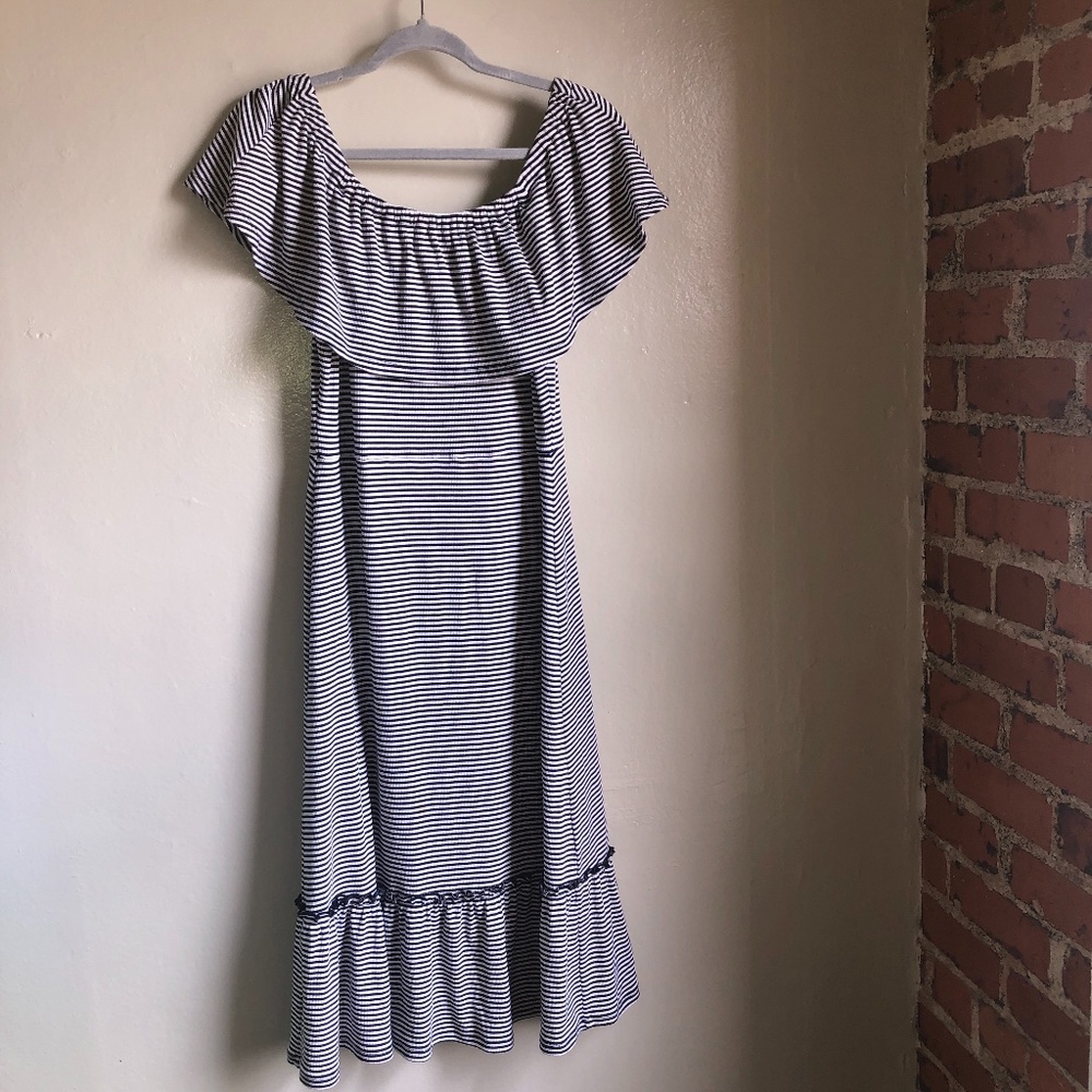 Michael Kors stretchy summer ruffle babydoll dress size S